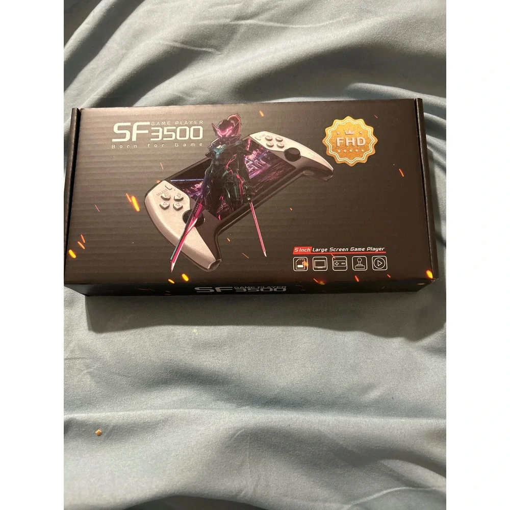 SF3500 Handheld Game Player 5 In FHD Portable Console Black Over 20,000 games